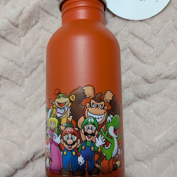 Nintendo Super Mario Bros Metal Water Bottle with Official Seal NWT - Picture 3 of 6